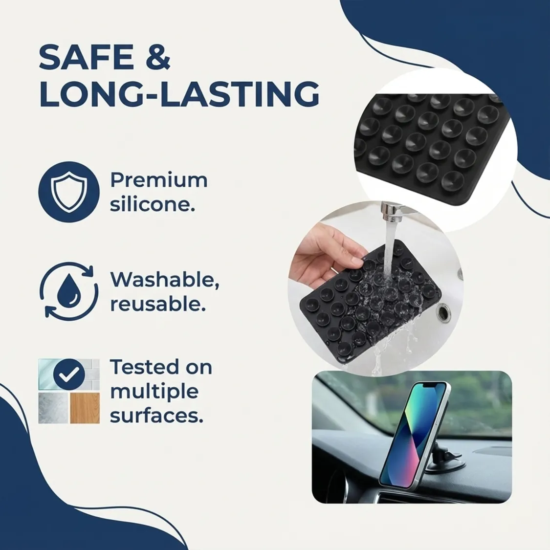 Suction Phone Holder Mount – Silicone Grip, Mix Colors | Gambit - Image 8
