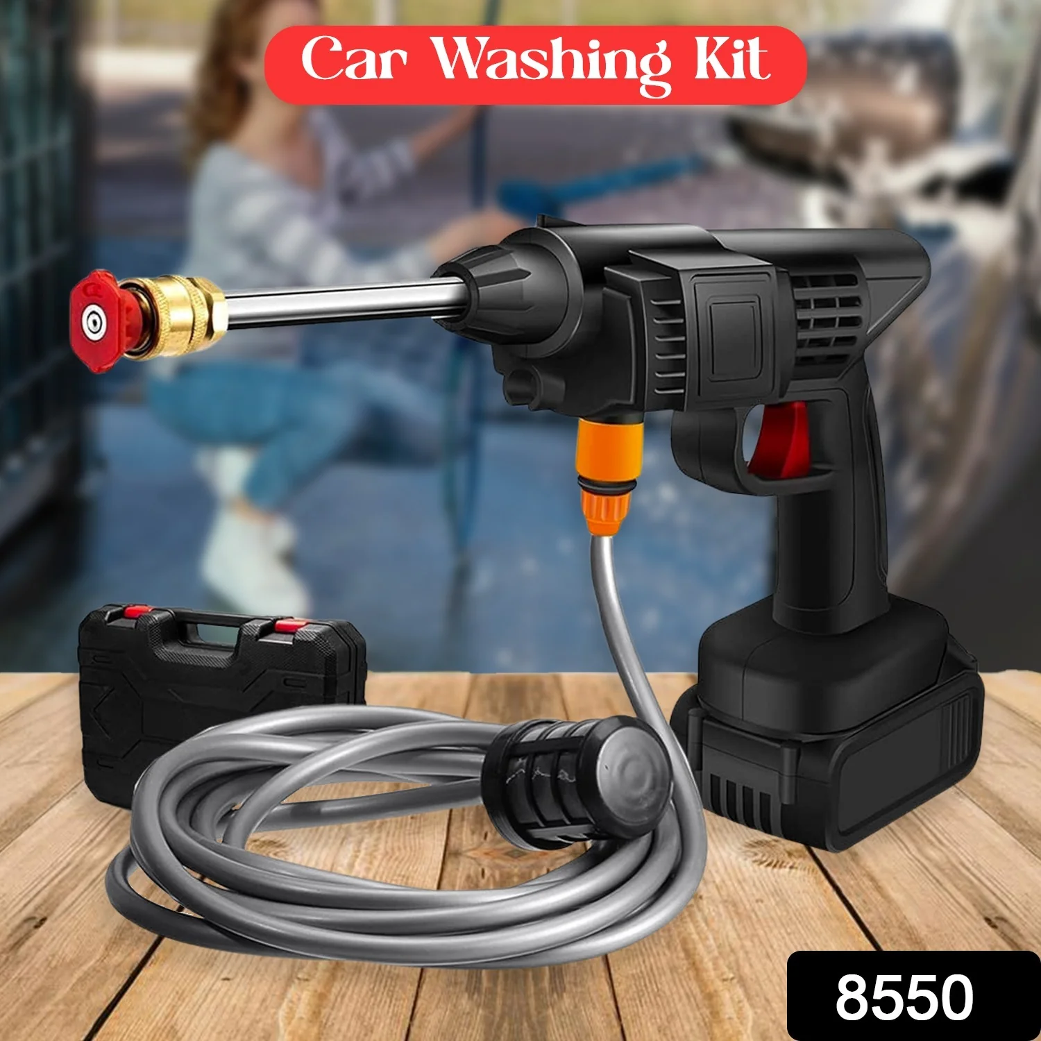Cordless Car Pressure Washer – 48V Portable Cleaning Kit | Velvet Wheels - Image 2