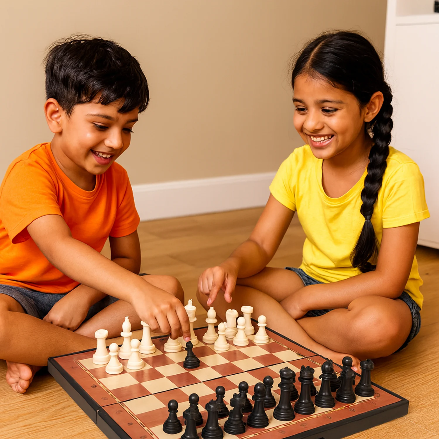 Portable Chess Set – Foldable, Travel-Friendly Vinyl Board with Plastic Pieces - Image 6