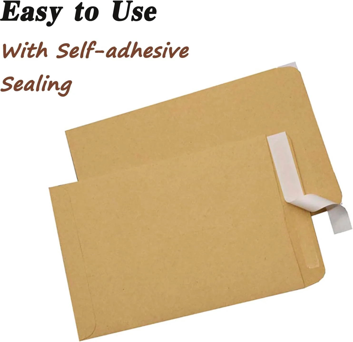 Brown Kraft Envelopes – Self-Seal for Invitations & Office | Craftily - Image 3