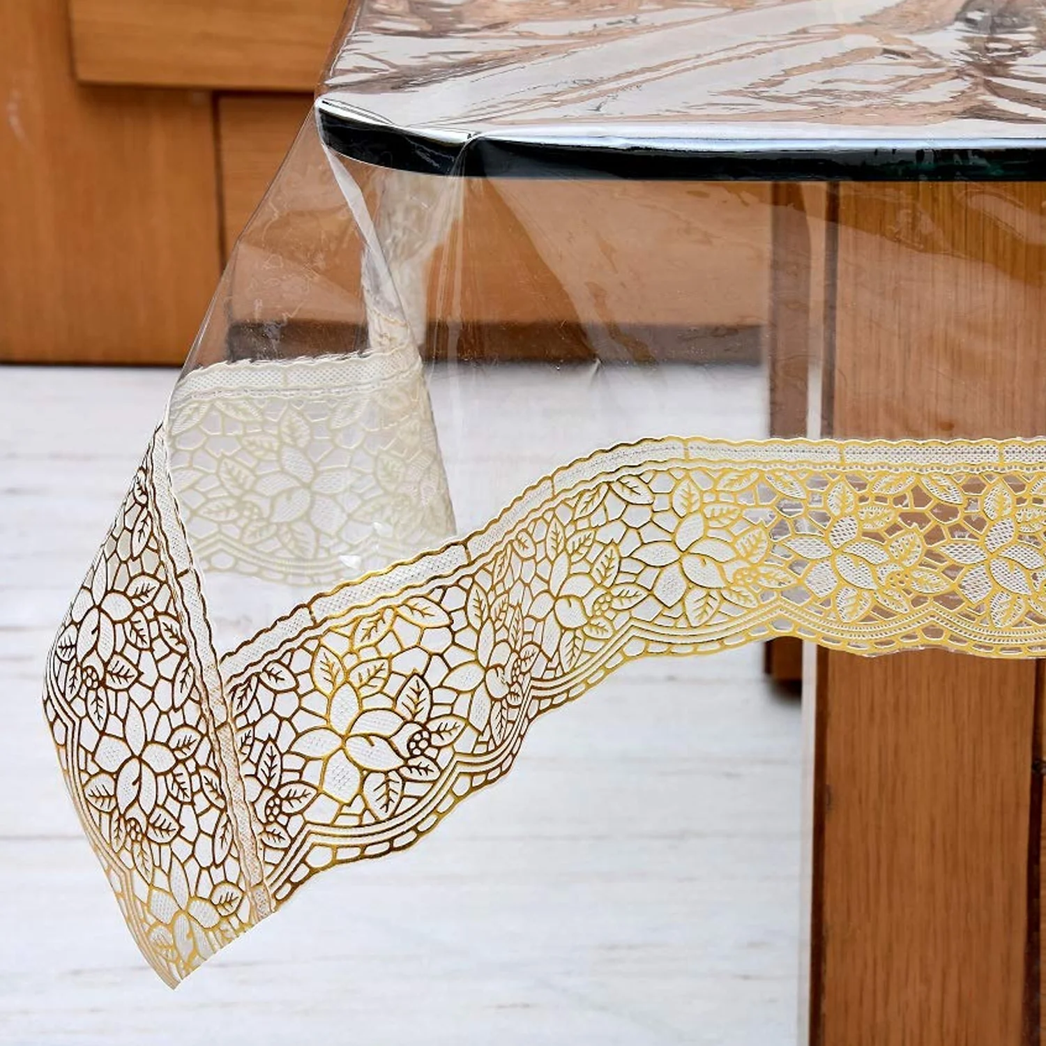 Transparent PVC Table Cover – Waterproof & Stylish for Dining - Image 4