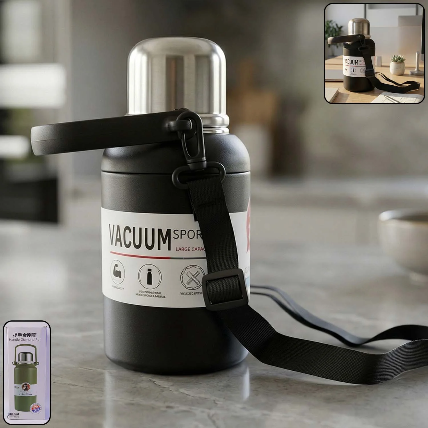 Vacuum Flask Bottle – Keeps your beverages hot or cold for hours