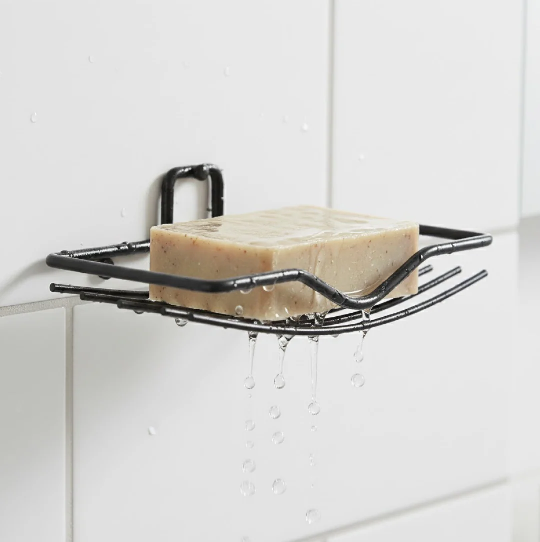Wall Mount Soap Rack – 2-Piece Bathroom Organizer | VelvetBubbles