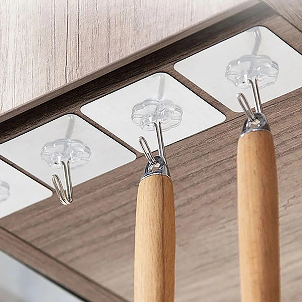 Stainless Steel Adhesive Wall Hooks 100-Pack – Strong & Waterproof | GlimmerHome - Image 8