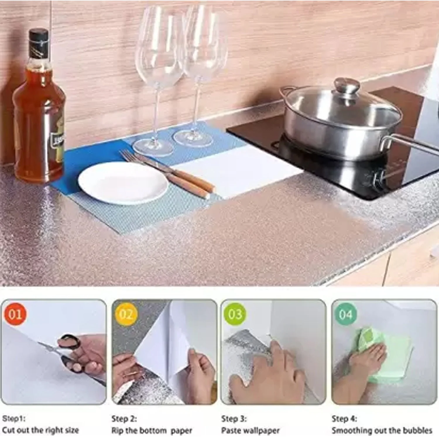 Aluminium Kitchen Foil – Oil-Proof Sticker Roll | CookAura - Image 7