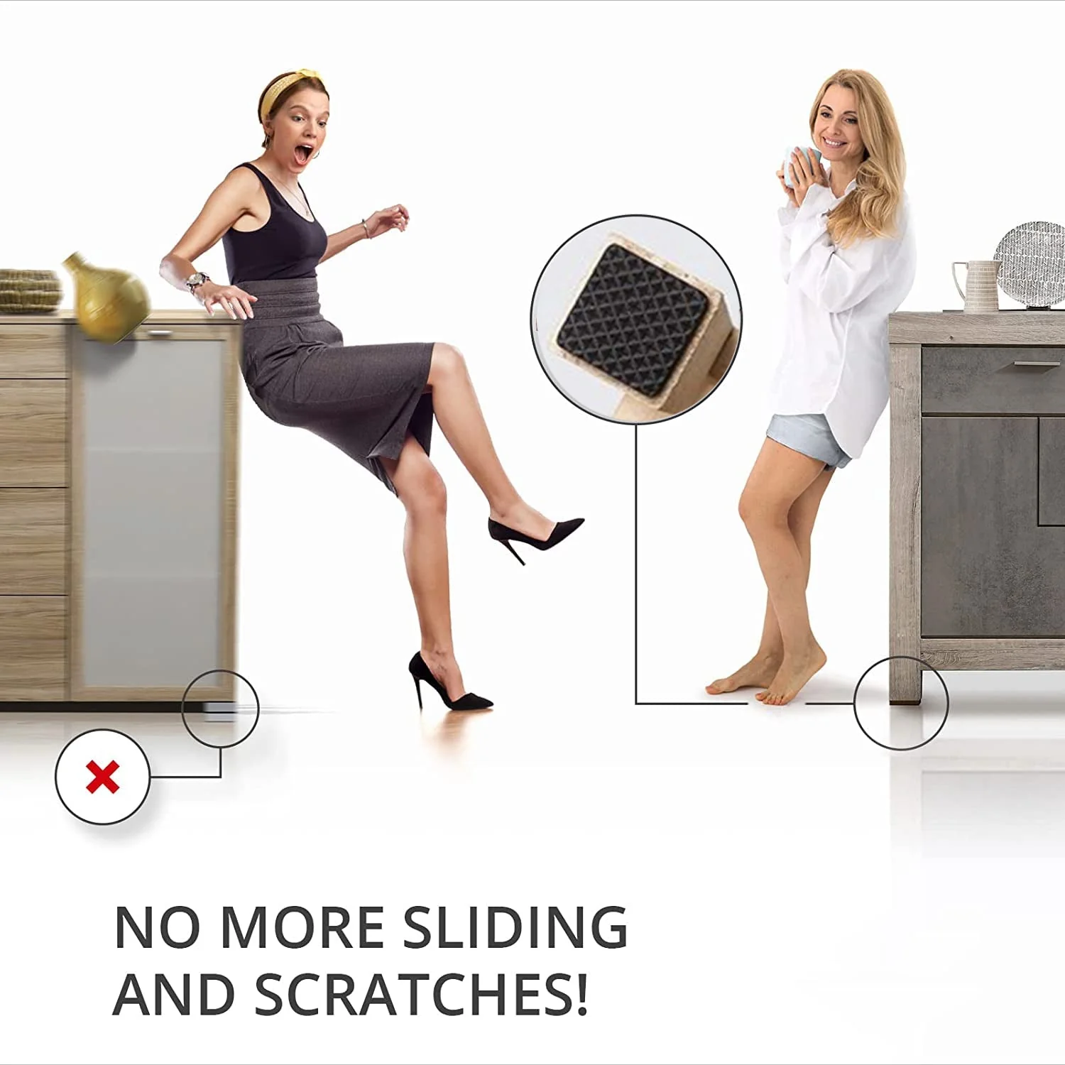 Self-Adhesive Furniture Pads – Square Anti-Slip Floor Protectors | Indo Glow - Image 4