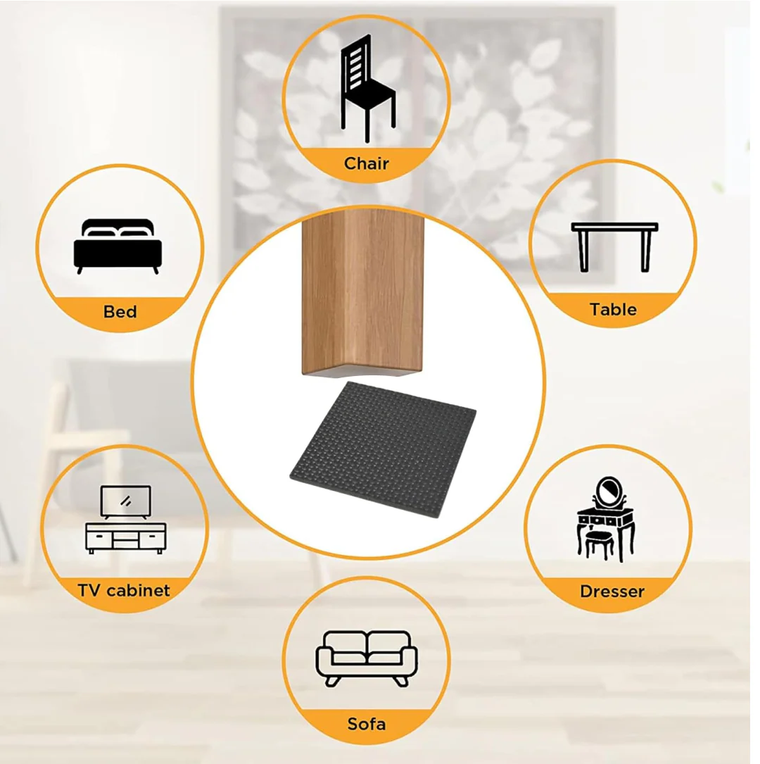 Self-Adhesive Furniture Pads – Square Anti-Slip Floor Protectors | Indo Glow - Image 6
