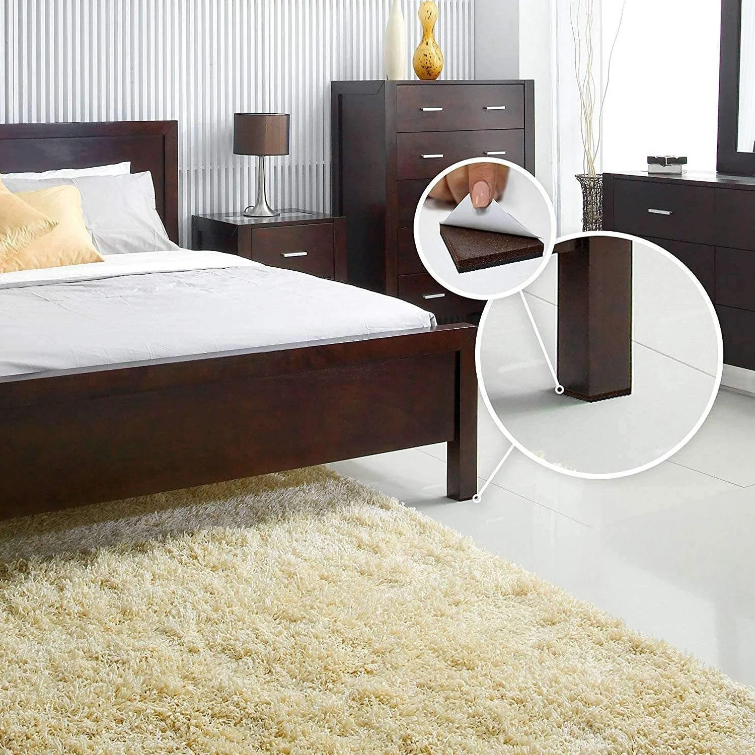 Self-Adhesive Furniture Pads – Square Anti-Slip Floor Protectors | Indo Glow - Image 7