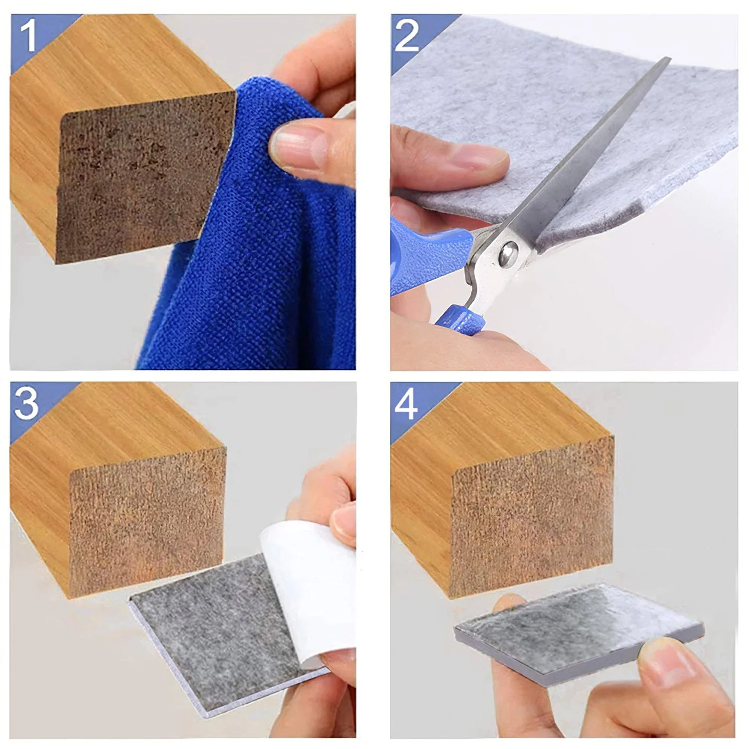 Felt Furniture Pads – Square Floor Protectors (4-Pc) | Safelix - Image 5