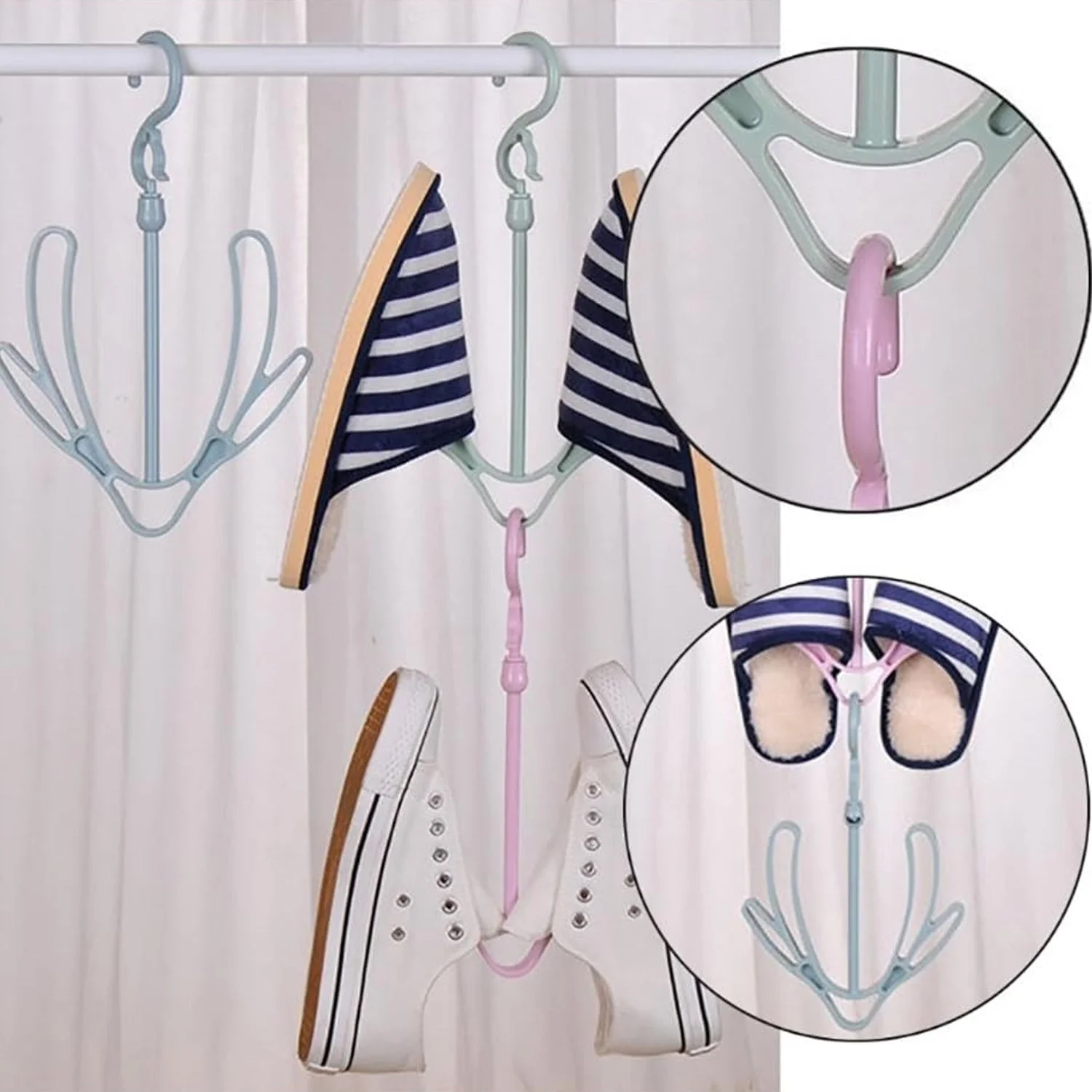 Shoe Drying Hanger – Rotatable Balcony & Closet Rack | Organivo - Image 4