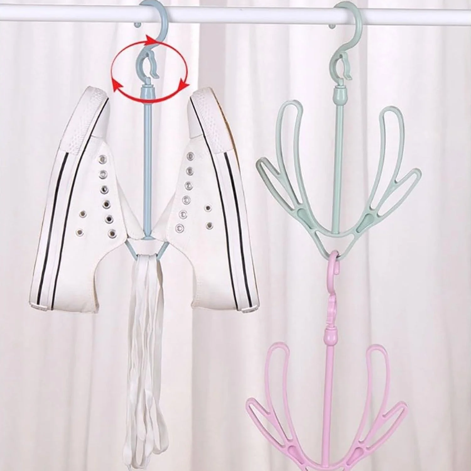 Shoe Drying Hanger – Rotatable Balcony & Closet Rack | Organivo - Image 6