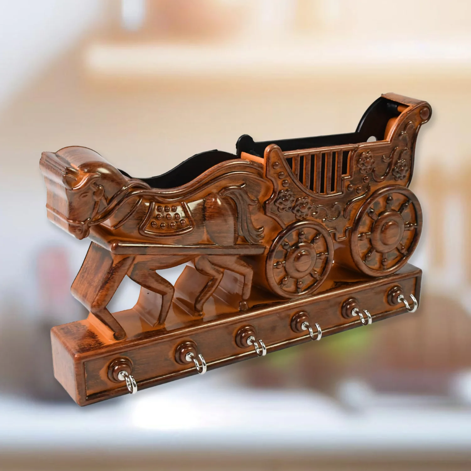 Rath Wall Key Holder – 6 Hooks, Decorative | Indo Glow - Image 6