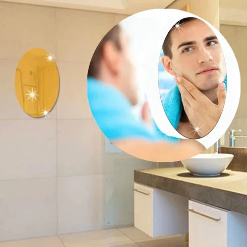 Oval Mirror Wall Sticker – Frameless, Easy Peel & Stick | Indo Glow - Image 3