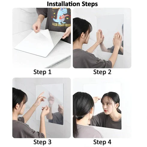 Oval Mirror Wall Sticker – Frameless, Easy Peel & Stick | Indo Glow - Image 6