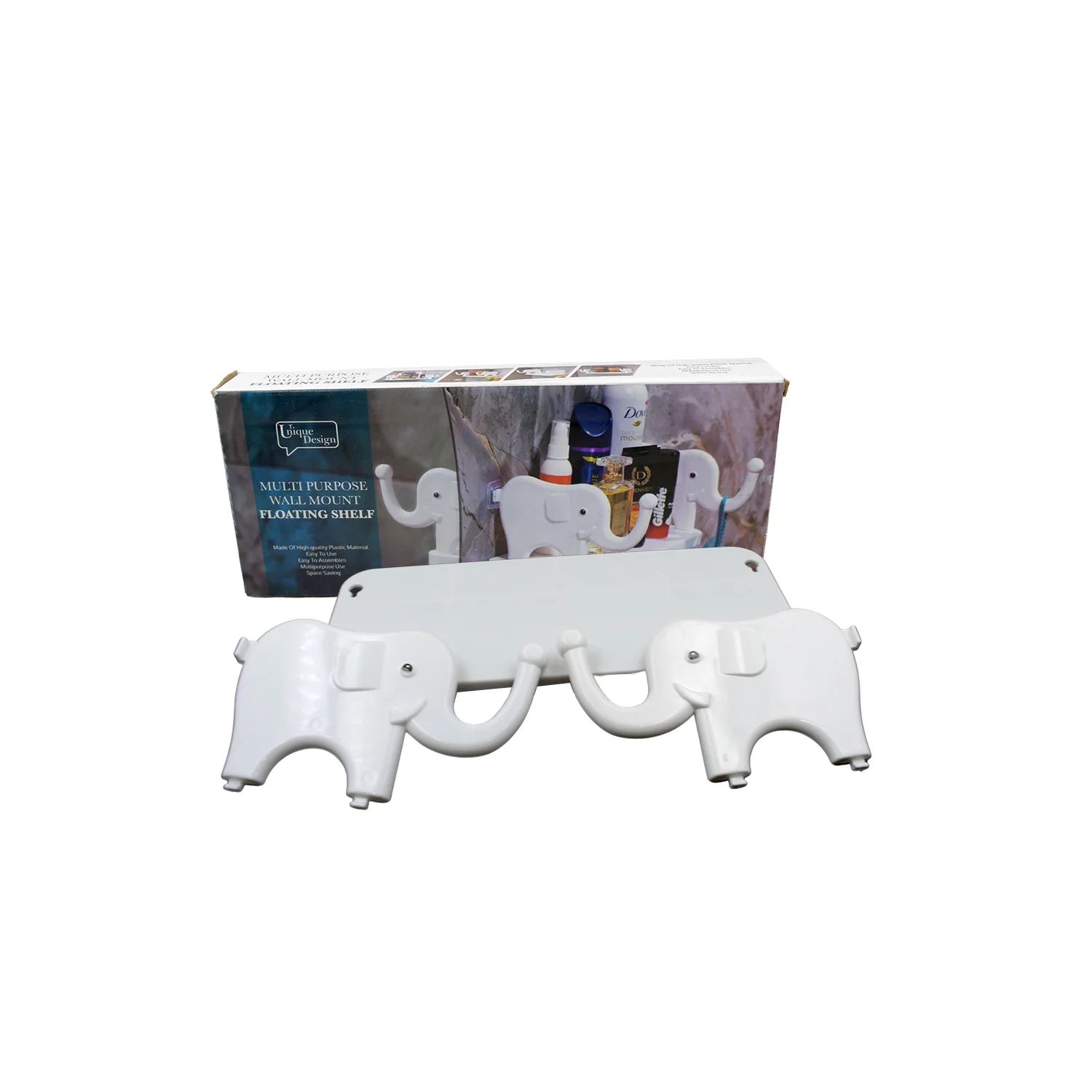 Elephant Wall Shelf – No-Punch Organizer for Kitchen & Bathroom | Velvet Organizers - Image 4