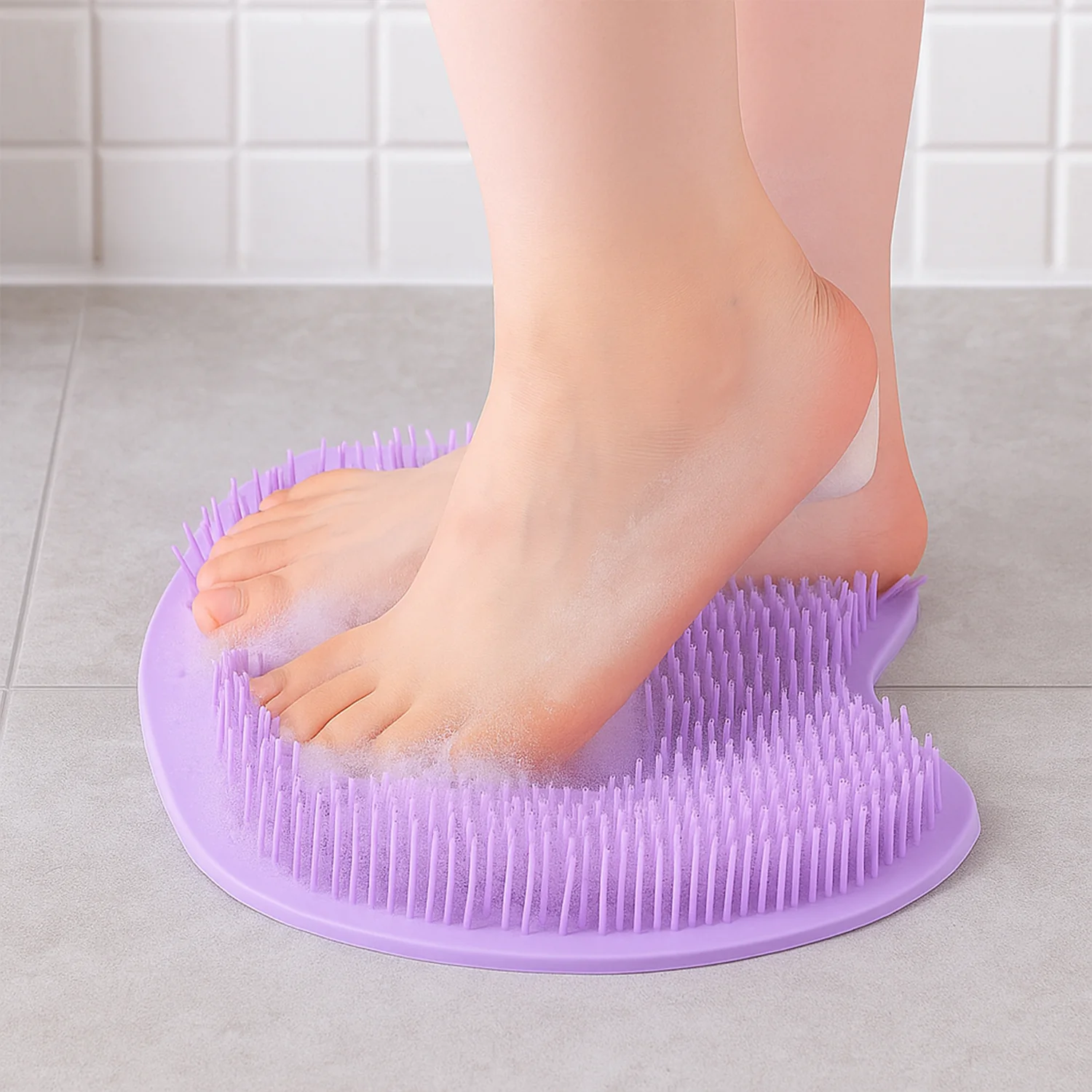 Silicone Bath Massage Cushion – Suction Cup Foot Scrubber Mat - Image 4