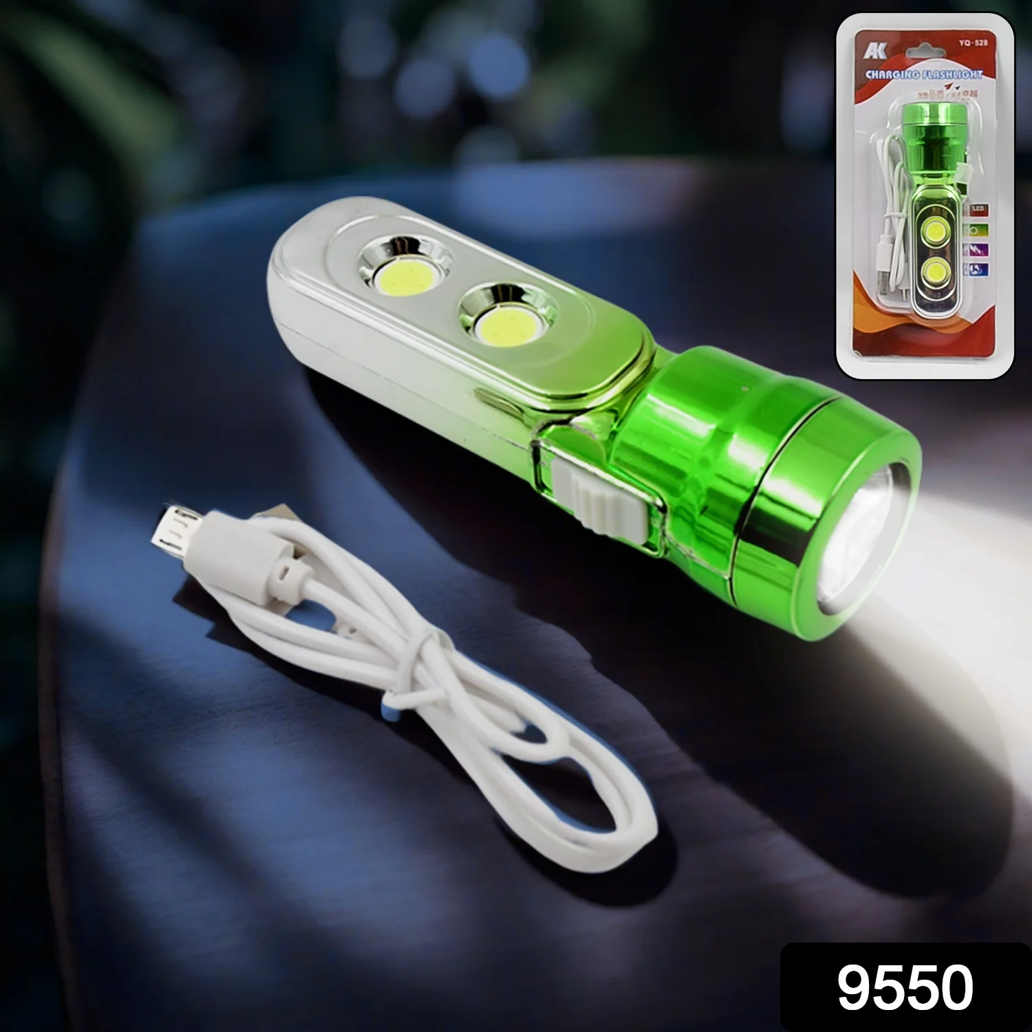 USB Rechargeable Torchlight – 3 LED Multi-Function | Poravar - Image 2