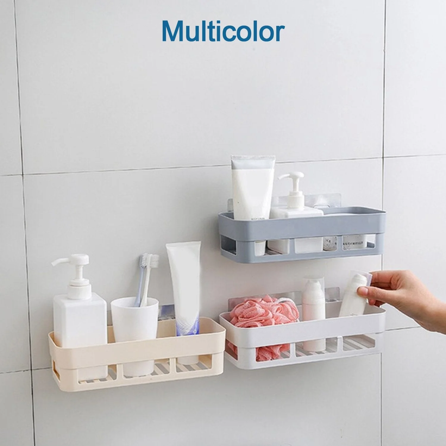 Shower Corner Caddy – Wall-Mounted Suction Shelf | Mist & Relax - Image 4