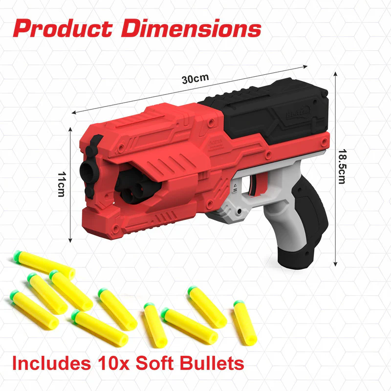 6-Dart Slam-Fire Toy Gun – Rotating Drum & Long-Range Power - Image 6