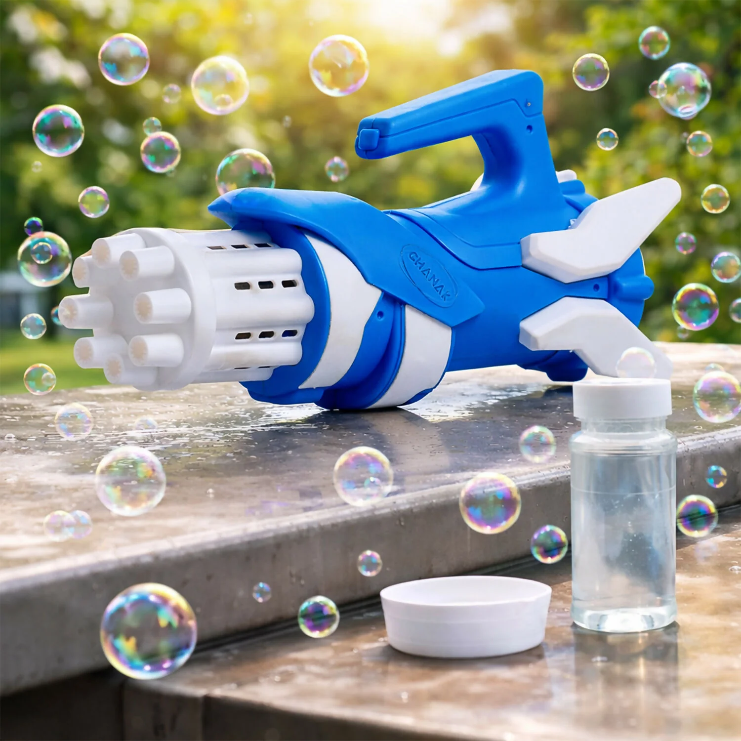 Gatling Bubble Gun for Kids - 8-Hole Bubble Toy | Aditi