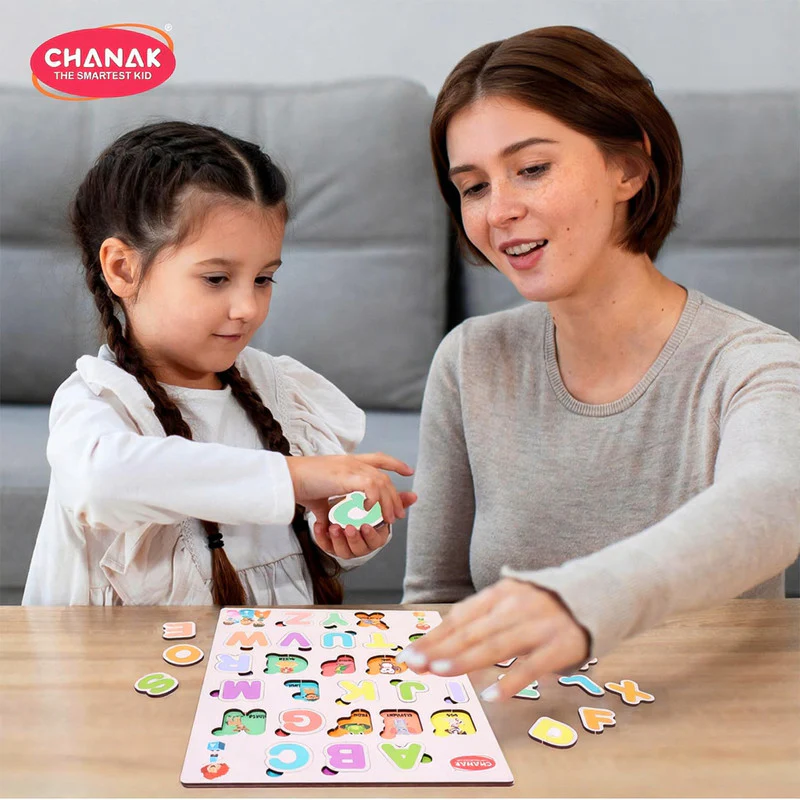 Wooden Alphabet Puzzle Board – Colorful A–Z Learning Toy for Kids - Image 2