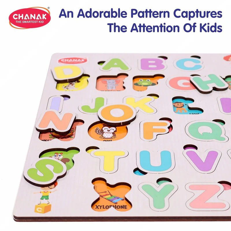 Wooden Alphabet Puzzle Board – Colorful A–Z Learning Toy for Kids - Image 4