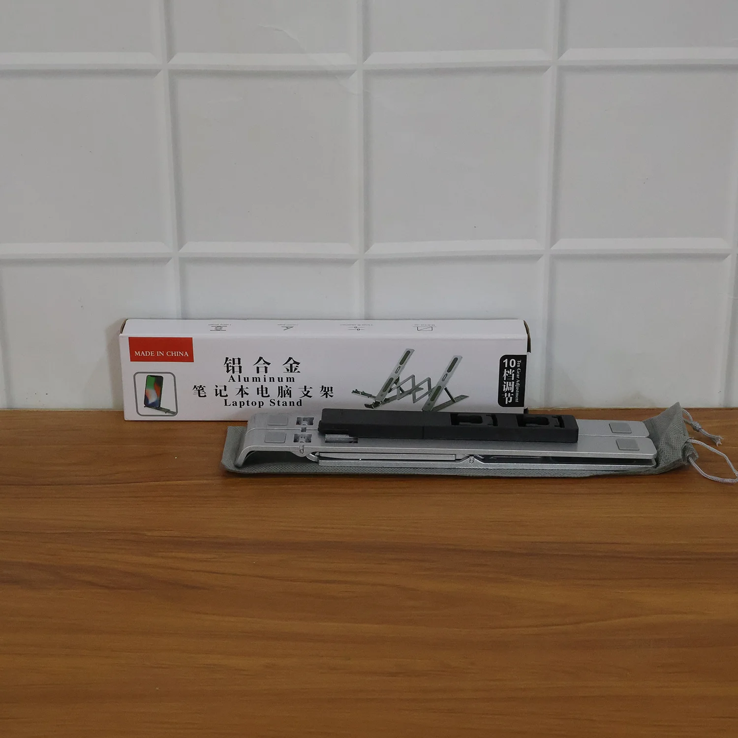 Adjustable Foldable Aluminium Laptop Stand – Ergonomic & Portable - Image 9