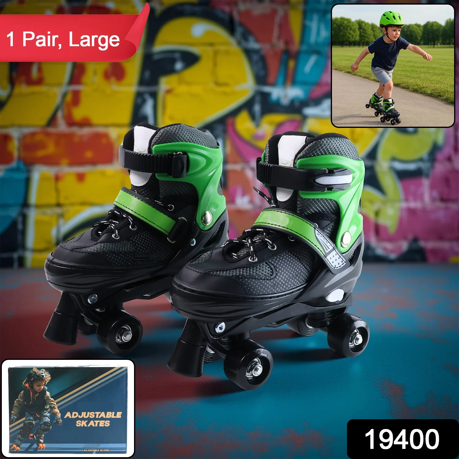Kids Adjustable Quad Roller Skates – Comfortable & Durable - Image 2