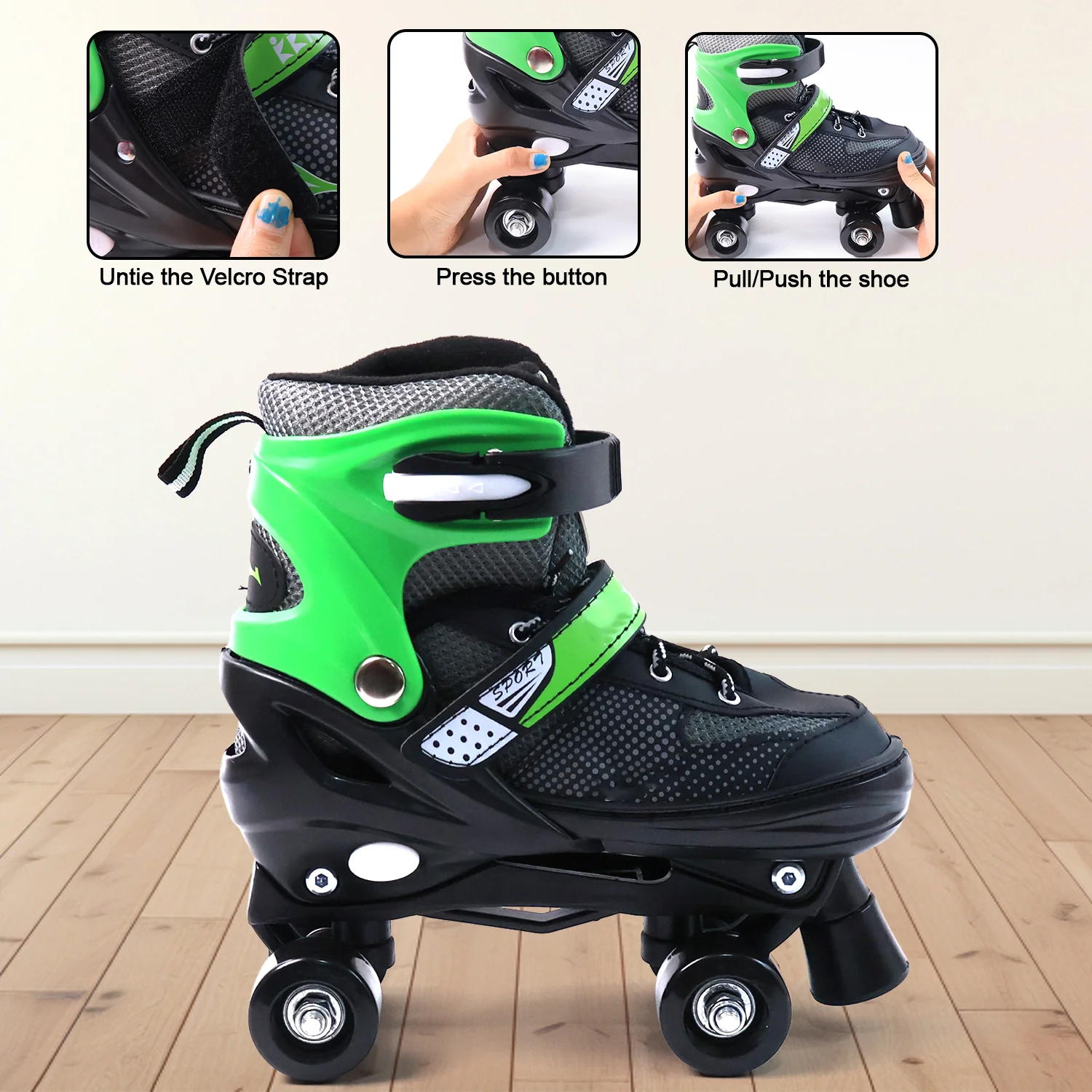 Kids Adjustable Quad Roller Skates – Comfortable & Durable - Image 6