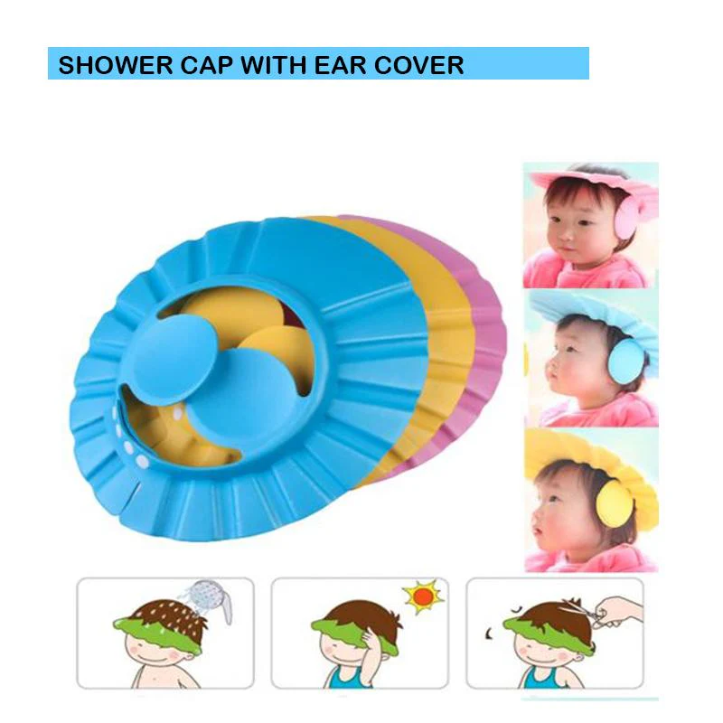 Baby Shower Cap – Adjustable & Soft for Tear-Free Bathing | Mini Bubbles - Image 6