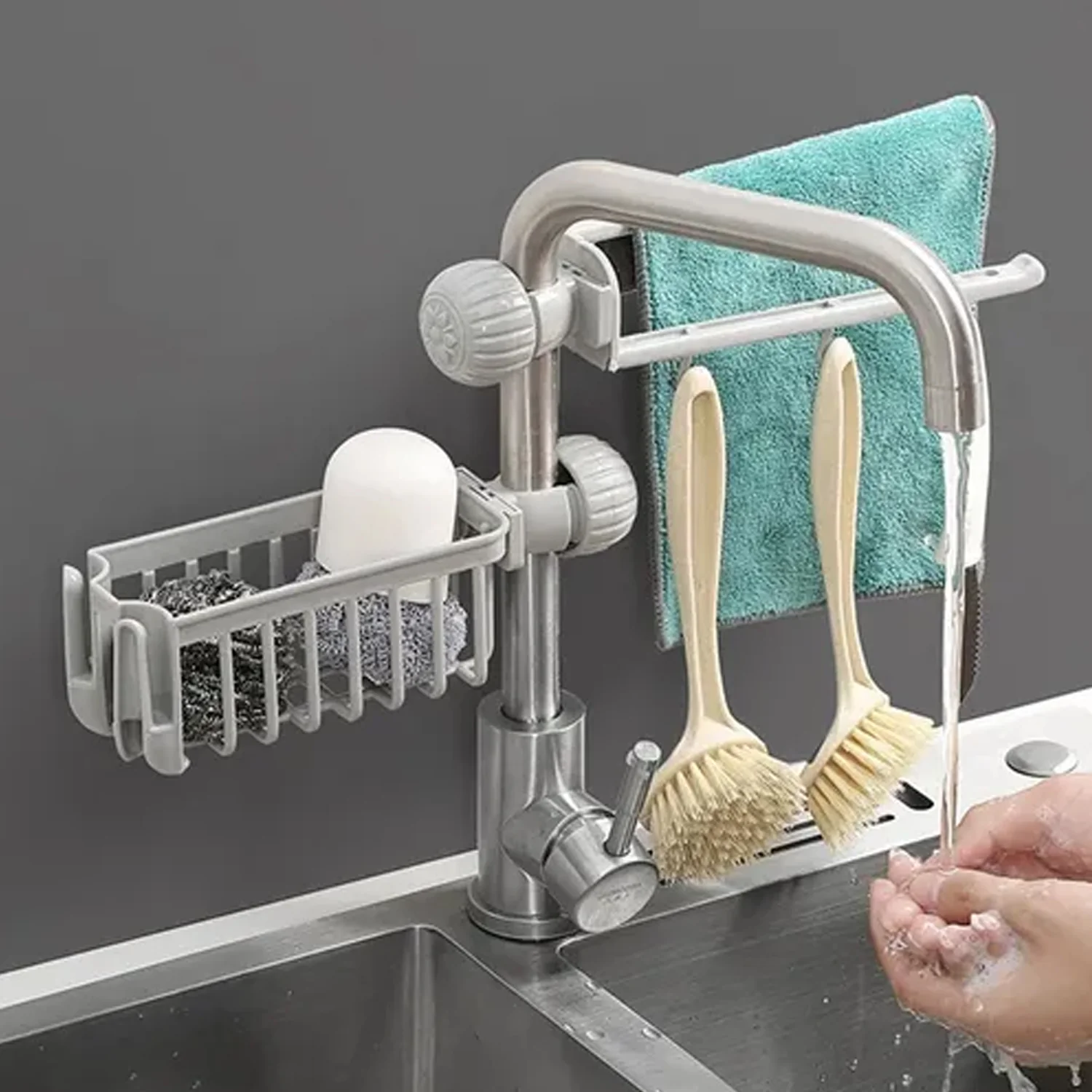 Sink Faucet Towel Holder – Adjustable Space-Saving Organizer - Image 4