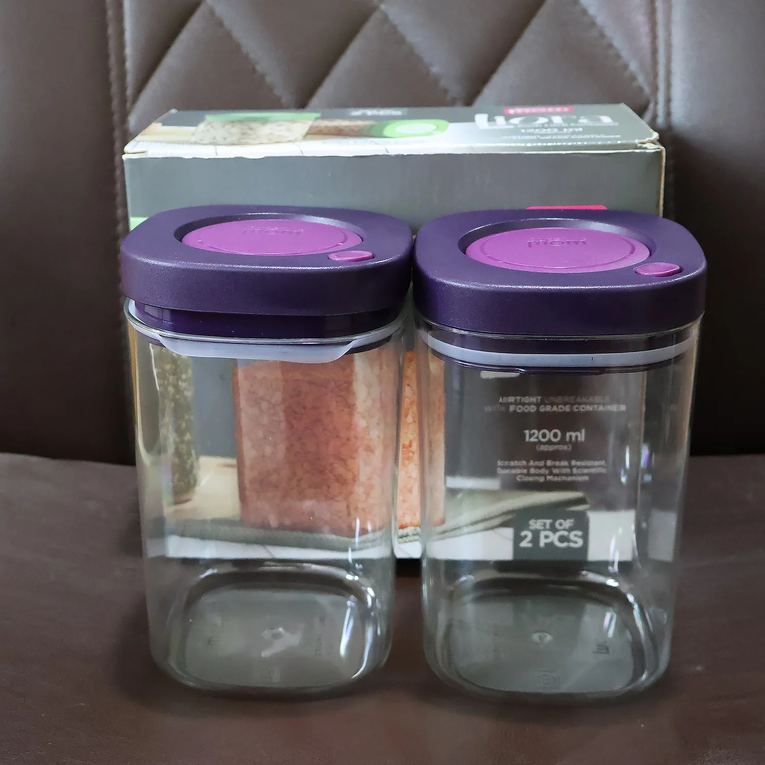 Airtight Kitchen Storage Containers – 2 Pc Set 1200ml Each - Image 8