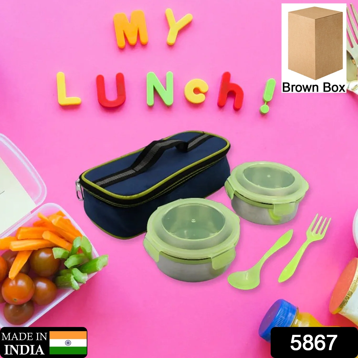 Stainless Steel Lunch Box – Airtight, Multi-Compartment | Lunchie Bunchie - Image 2