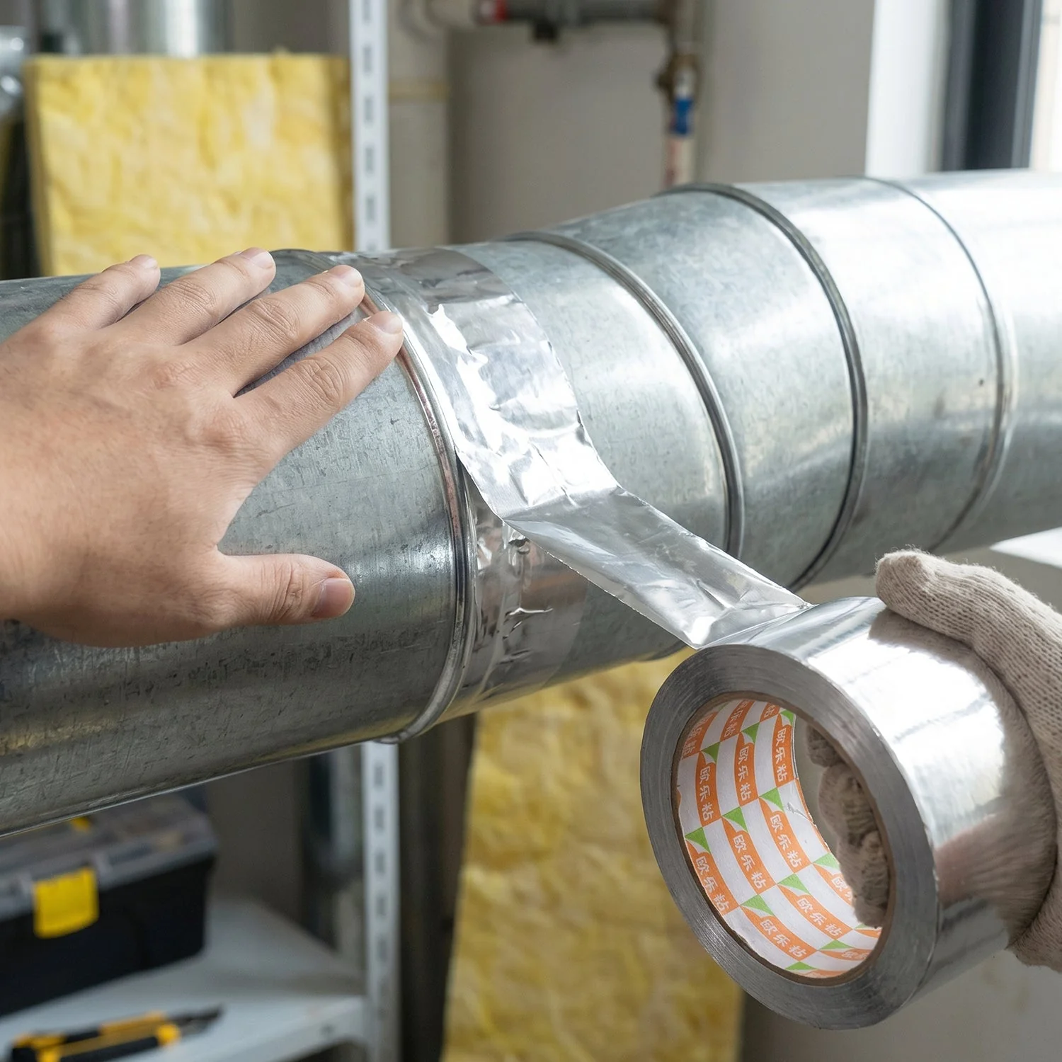 Heat-Resistant Aluminium Foil Tape – Waterproof Pipe Sealant for HVAC - Image 7