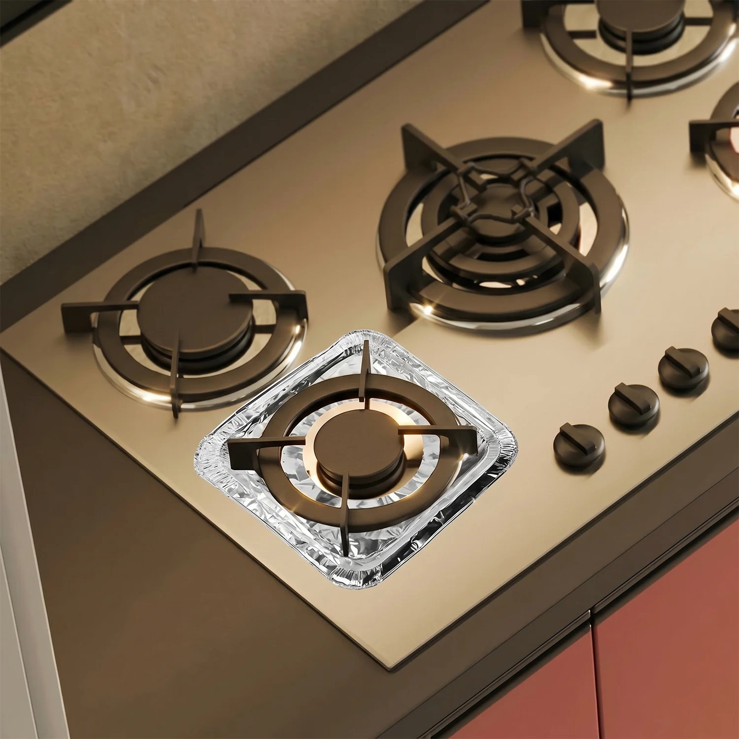Aluminium Gas Stove Protector Covers – 10 Pc Disposable 23x23 cm - Image 4