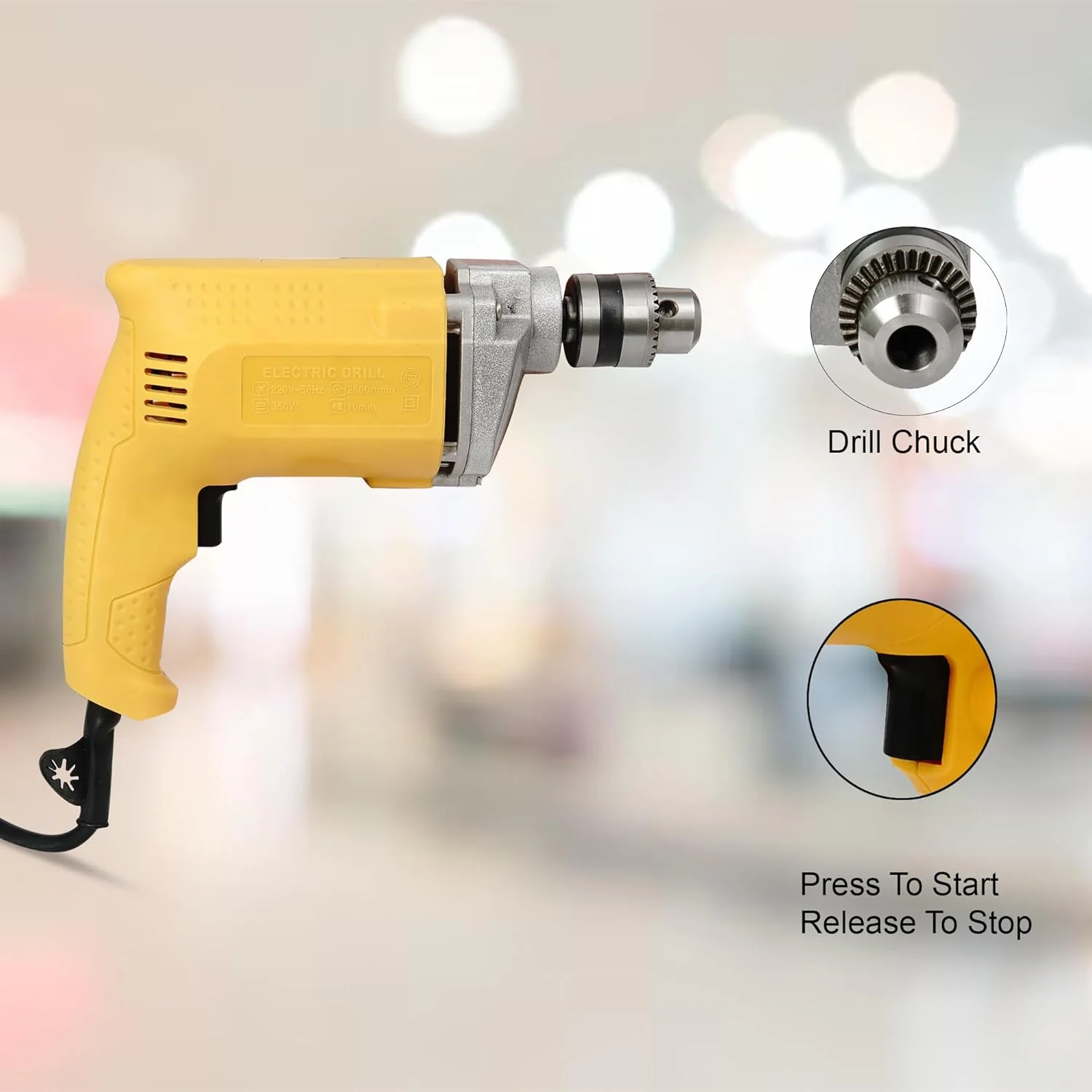 Electric Drill – 350W Heavy Duty Handheld Power Tool for Home & Workshop - Image 7