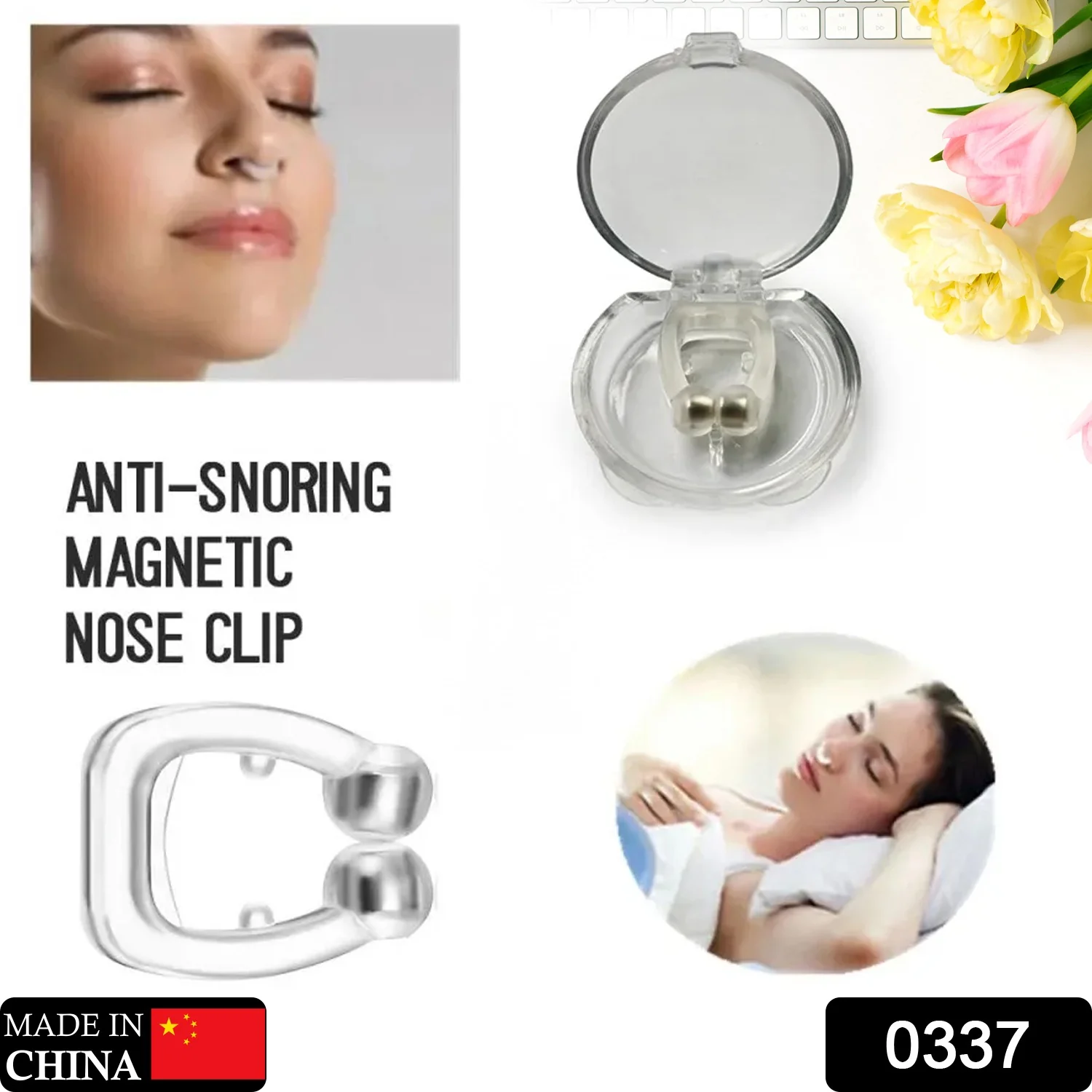 Anti-Snore Nose Clip – Silicone Magnetic Relief for Snoring - Image 2