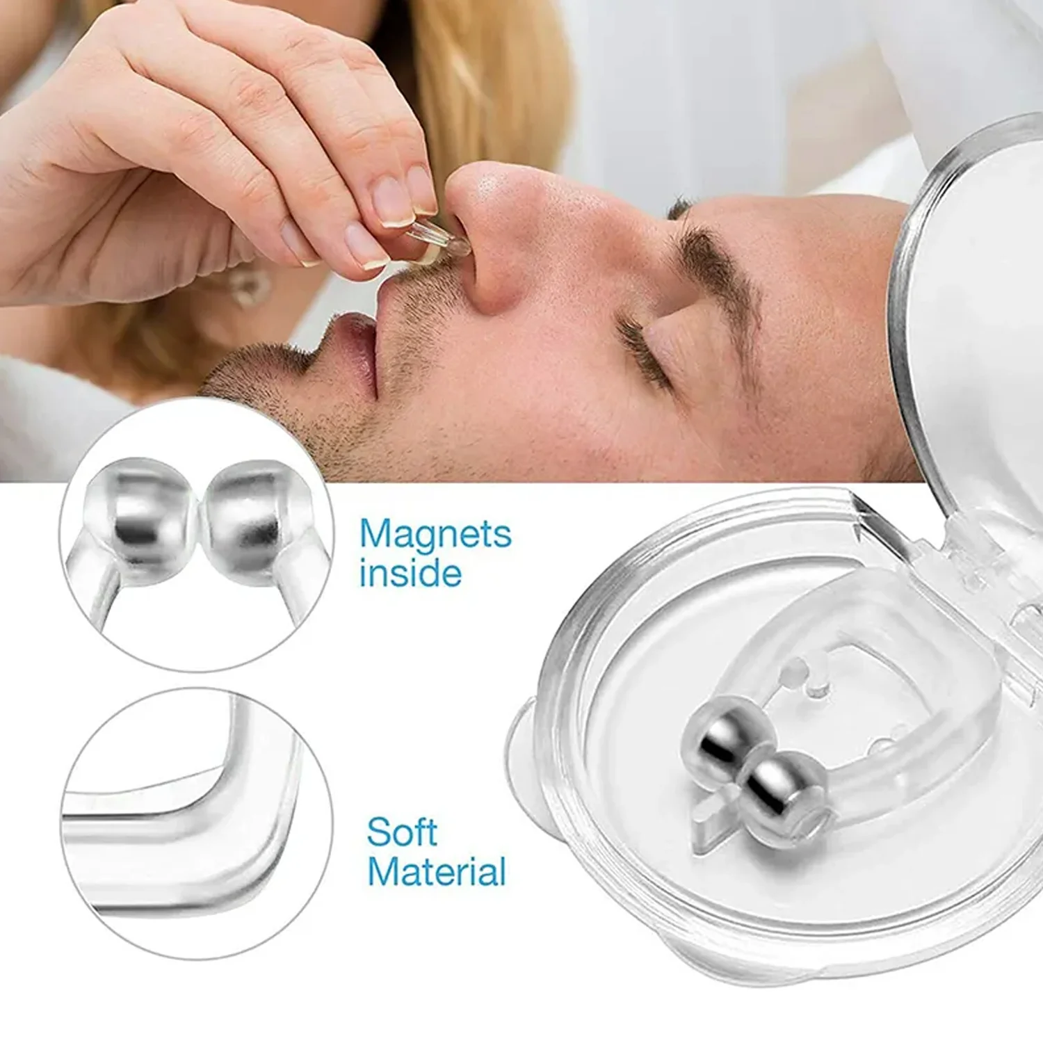 Anti-Snore Nose Clip – Silicone Magnetic Relief for Snoring - Image 5