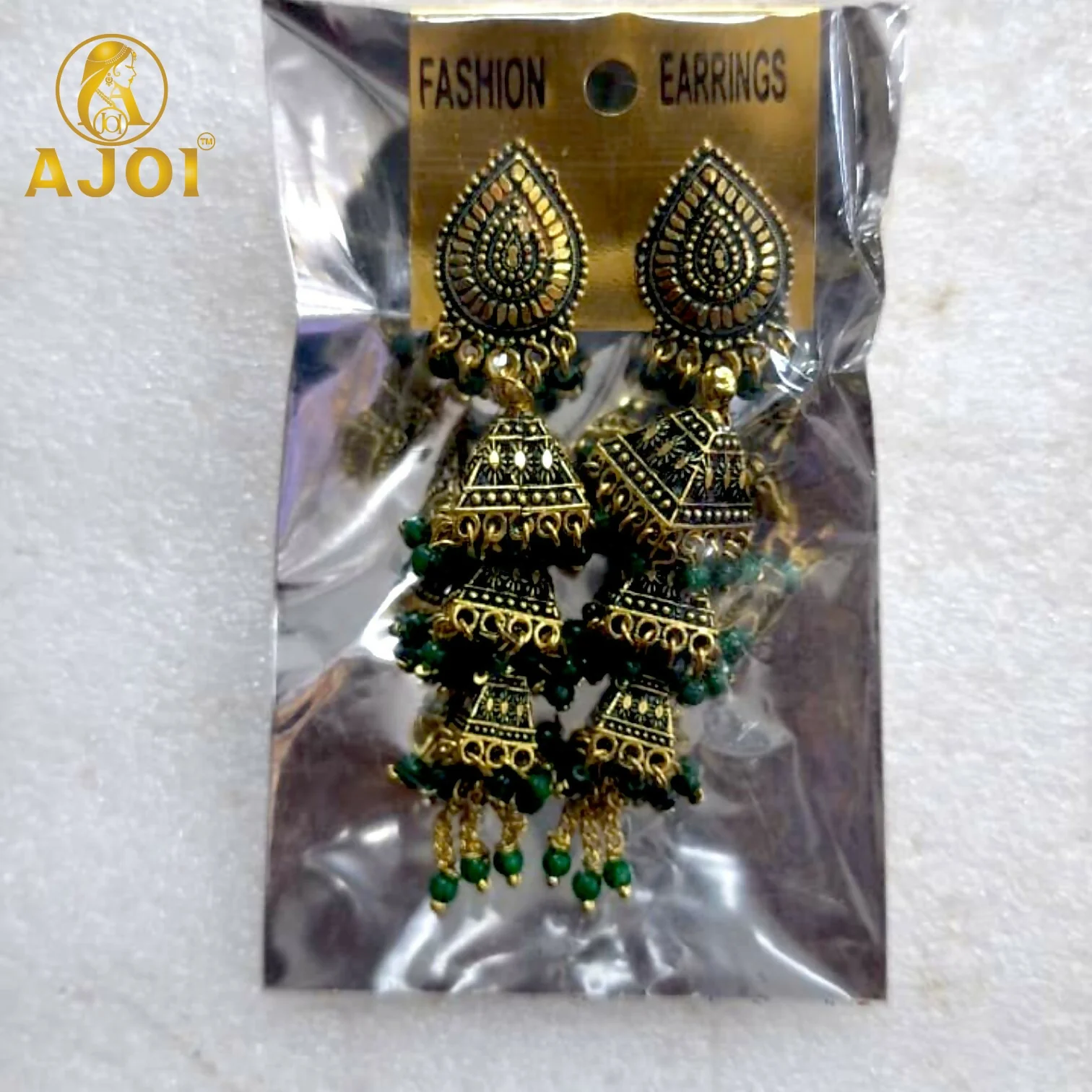 Oxidised Gold Jhumka Earrings – Elegant Traditional Jewelry - Image 6