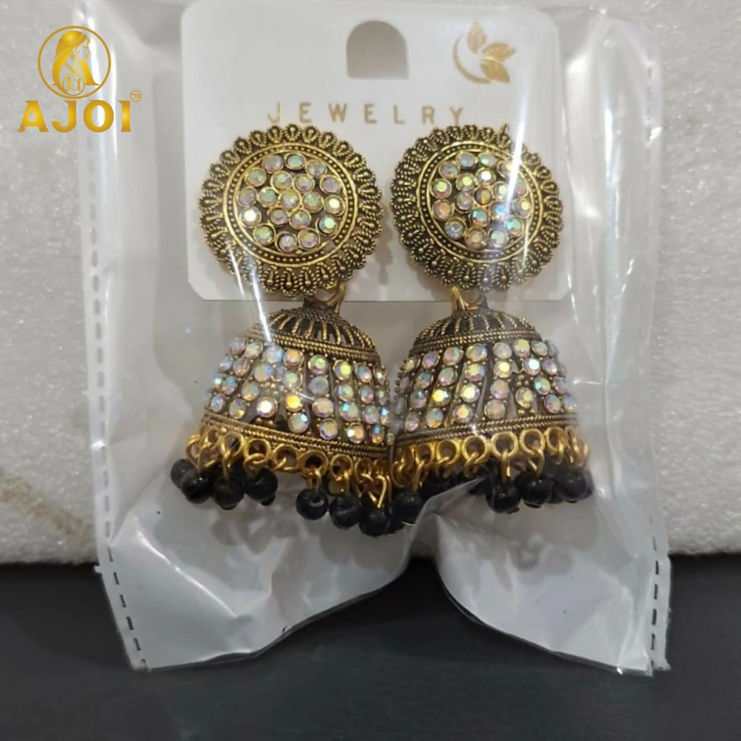 Antique Gold Pearl Jhumka Earrings – Traditional Charm & Elegant Design - Image 5