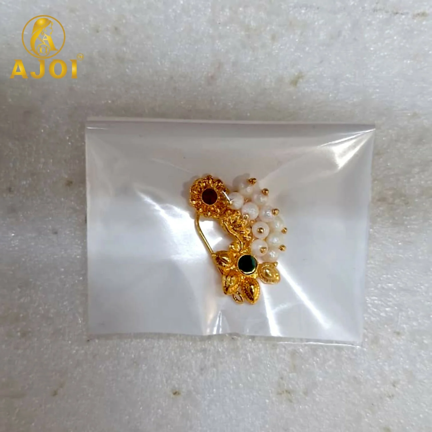 Maharashtrian Nath Nose Pin – Elegant Bridal & Traditional Accessory - Image 6