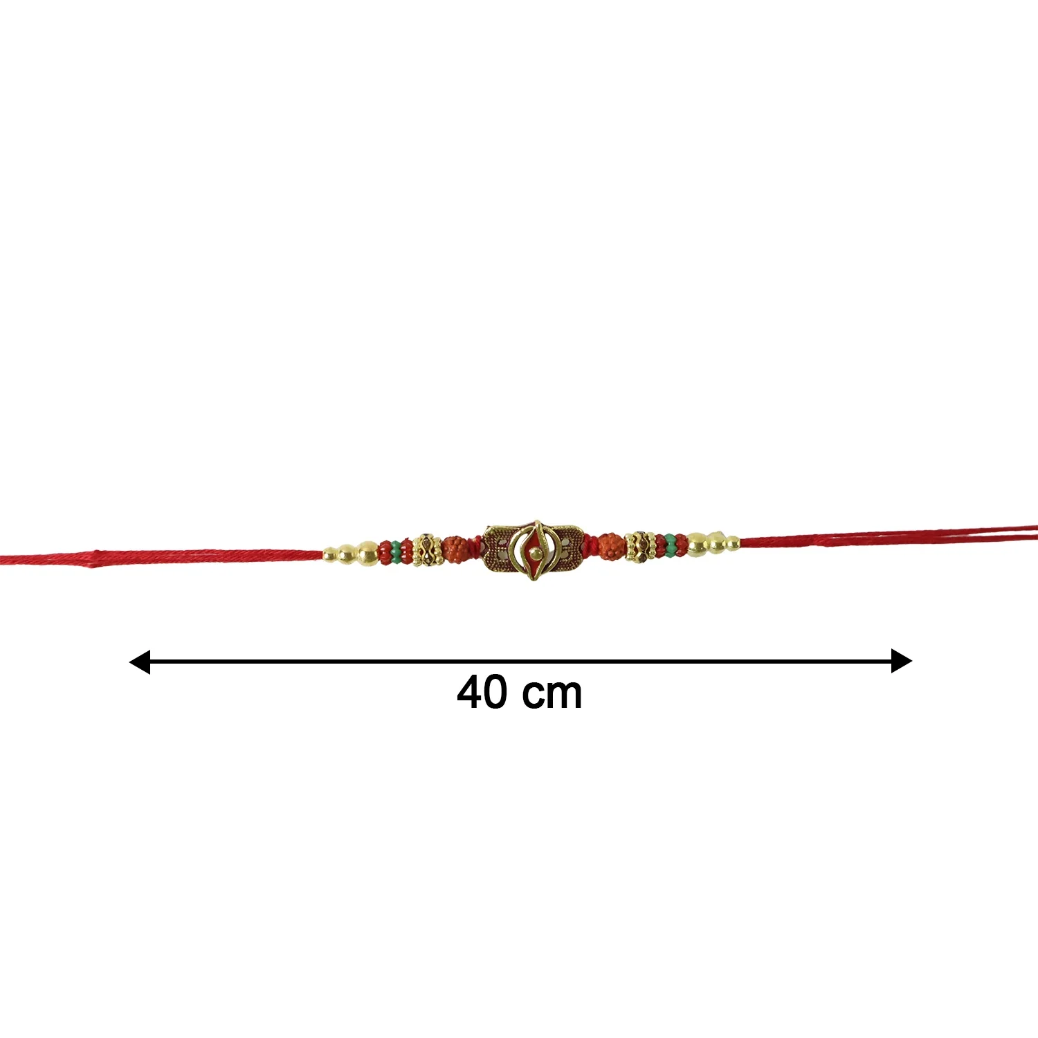 Rudraksha Rakhi – Antique Oxidized Design for Brother - Image 6