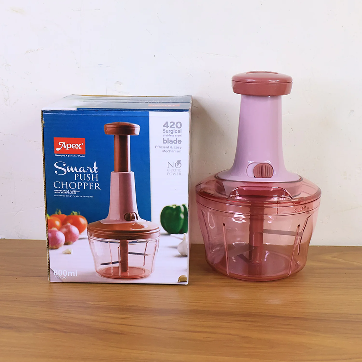 Vegetable Chopper – 800 ML Capacity Manual Food Cutter - Image 9