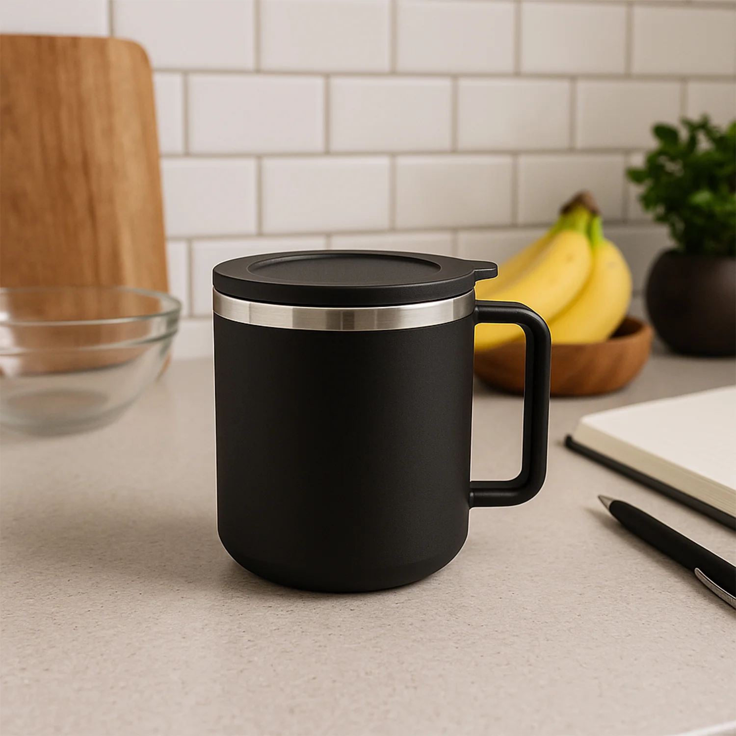 Insulated Coffee Mug – 400ml Double Wall Steel Travel Mug - Image 6