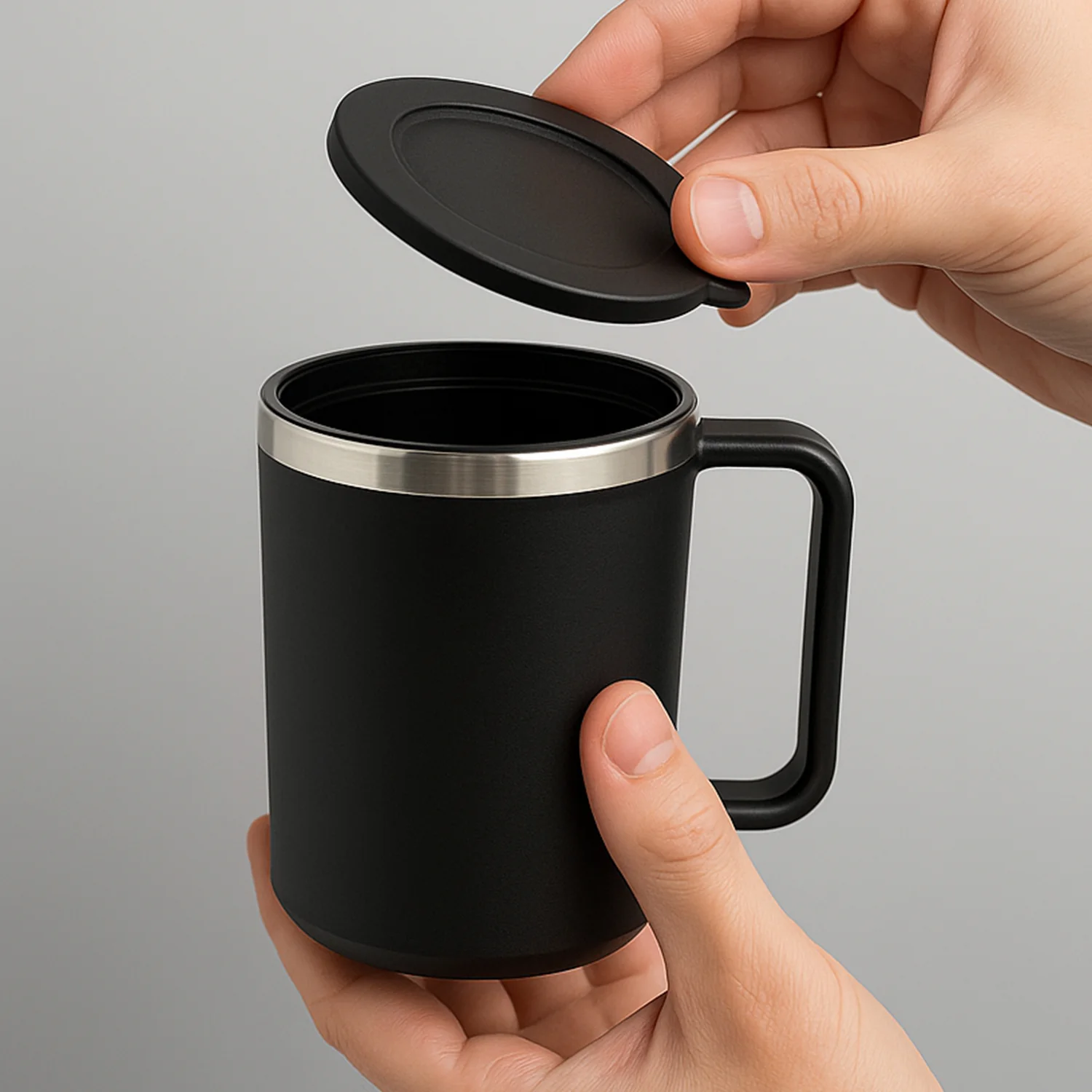 Insulated Coffee Mug – 400ml Double Wall Steel Travel Mug - Image 8