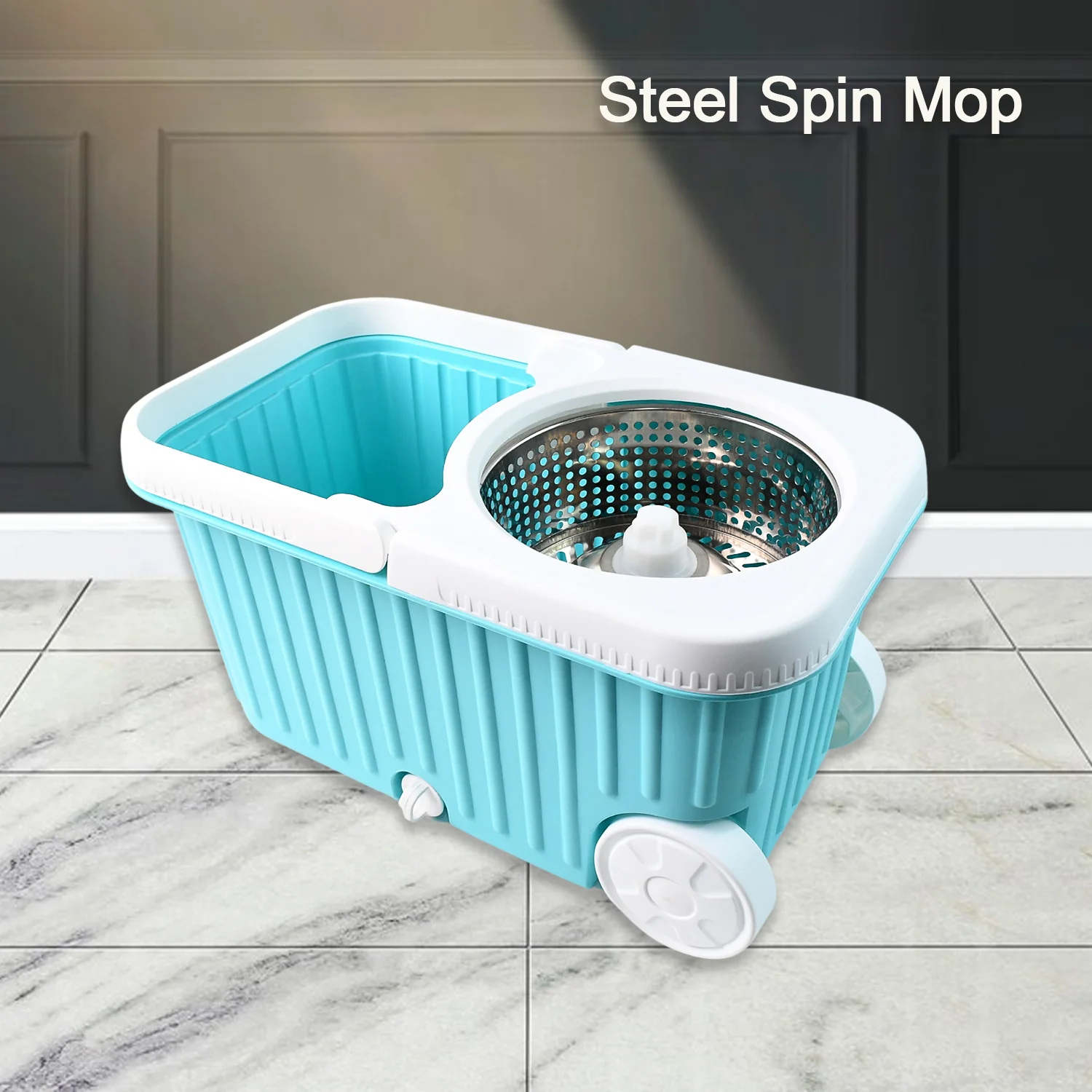 Spin Mop – 360° Rotating Stainless Steel Spinner for Deep Cleaning - Image 3
