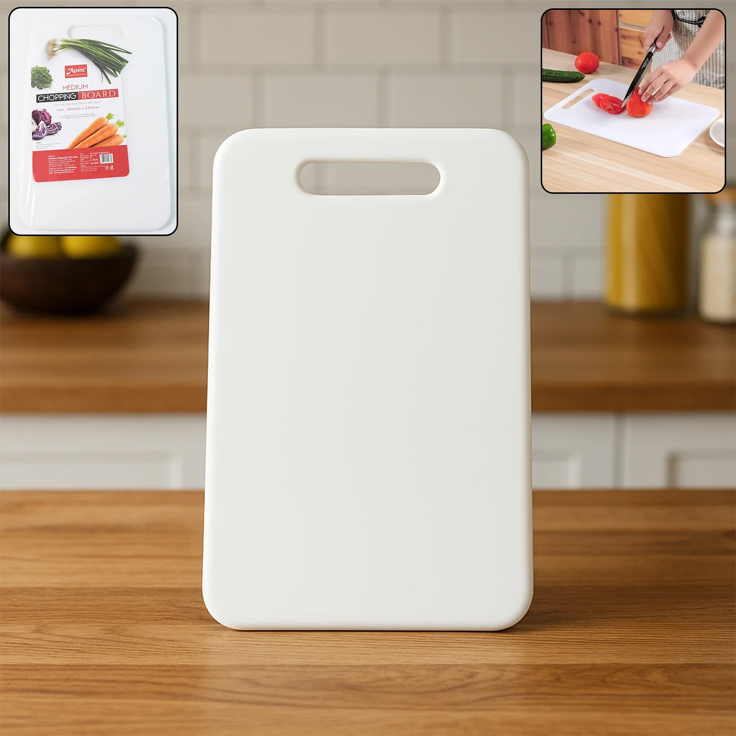 Medium Plastic Chopping Board – Durable & Food-Safe 36x23cm - Image 3