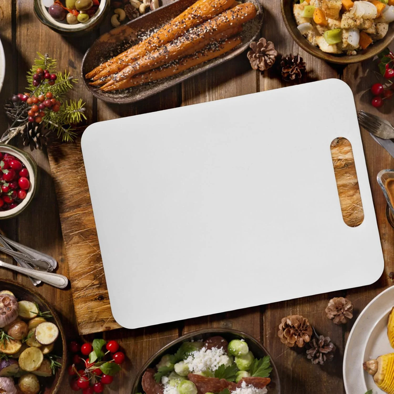 Medium Plastic Chopping Board – Durable & Food-Safe 36x23cm - Image 4