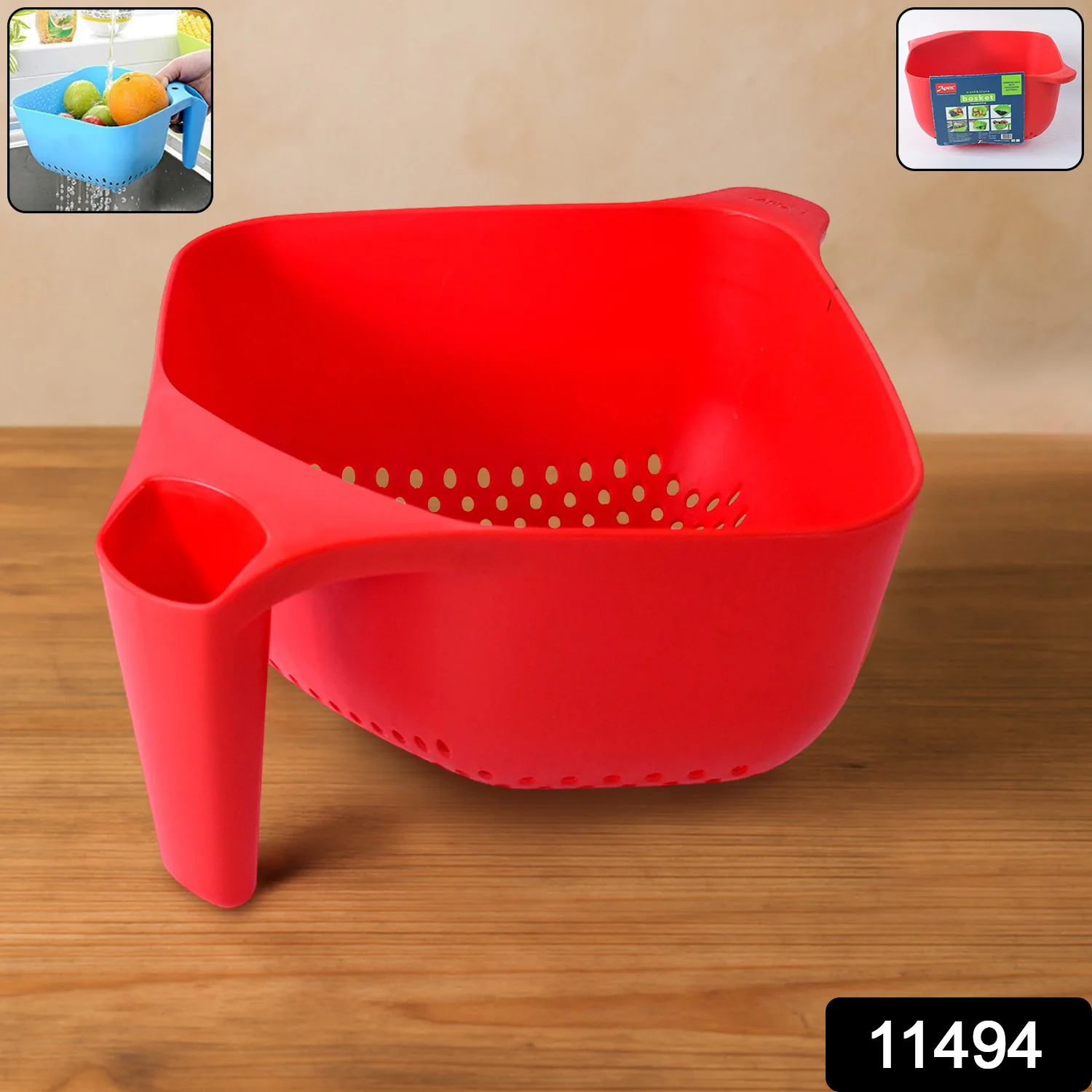 Plastic Strainer Bowl – Ergonomic Handle & Quick Drainage - Image 2