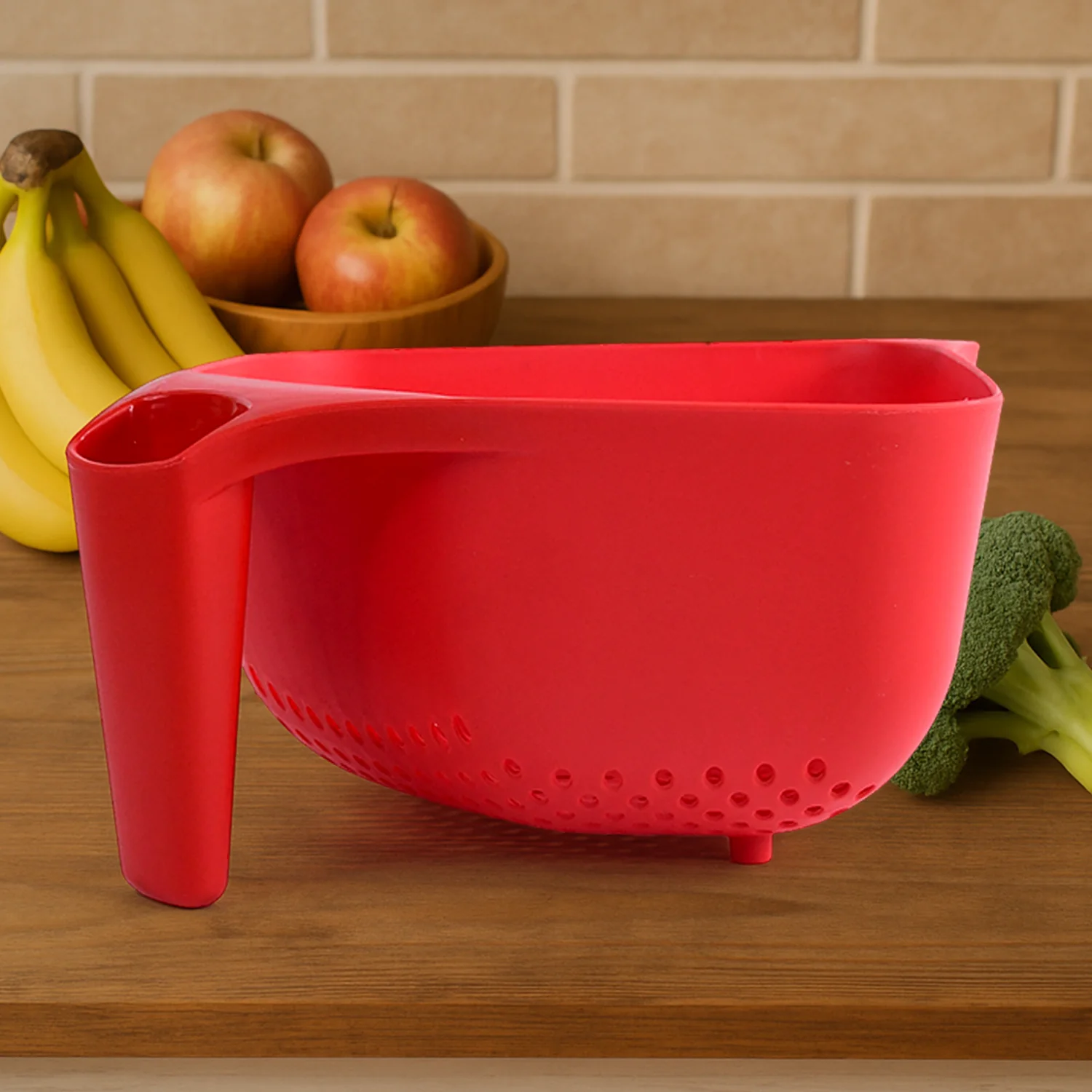 Plastic Strainer Bowl – Ergonomic Handle & Quick Drainage - Image 6